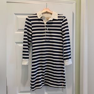 Jack Wills Navy and White Stripped Dress